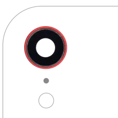 Back Camera Lens With Bracket & Bezel Compatible For iPhone XR (Red) (10 Pack) (Real Sapphire l Premium)