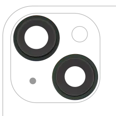 Back Camera Lens With Bracket & Bezel Compatible For iPhone 13 / 13 Mini (Green) (Real Sapphire / Premium)