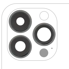 Back Camera Lens With Bracket & Bezel Compatible For iPhone 13 Pro / 13 Pro Max (Alpine Green) (Real Sapphire / Premium)