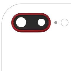 Back Camera Lens With Bracket & Bezel Compatible For iPhone 8 Plus (Aftermarket Plus) (Red) (10 Pack)