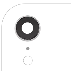 Back Camera Lens With Bracket & Bezel Compatible For iPhone XR (White) (10 Pack) (Real Sapphire l Premium)