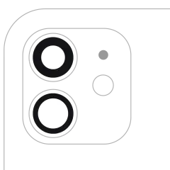 Back Camera Lens (Glass Only) With Adhesive Compatible For iPhone 12 / 12 Mini (2 Piece Set) (10 Pack) (Real Sapphire / Premium)