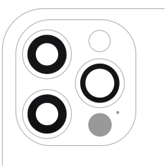 Back Camera Lens (Glass Only) With Adhesive Compatible For iPhone 12 Pro (3 Piece Set) (10 Pack) (Real Sapphire / Premium)