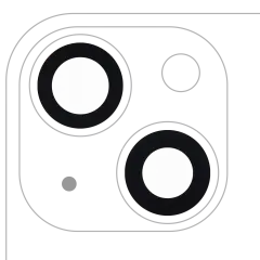 Back Camera Lens (Glass Only) With Adhesive Compatible For iPhone 13 / 13 Mini (2 Piece Set) (10 Pack) (Real Sapphire / Premium)