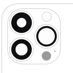 Back Camera Lens (Glass Only) With Adhesive Compatible For iPhone 13 Pro / 13 Pro Max (3 Piece Set) (10 Pack) (Real Sapphire) (Premium)