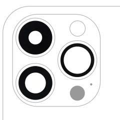 Back Camera Lens (Glass Only) With Adhesive Compatible For iPhone 14 Pro / 14 Pro Max (3 Piece Set) (10 Pack) (Real Sapphire) (Premium)