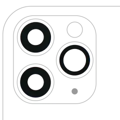 Back Camera Lens (Glass Only) With Adhesive Compatible For iPhone 11 Pro / Pro Max (3 Piece Set) (10 Pack) (Real Sapphire / Premium)