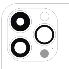 Back Camera Lens (Glass Only) With Adhesive Compatible For iPhone 14 Pro / 14 Pro Max (3 Piece Set) (Aftermarket Plus) (10 Pack)