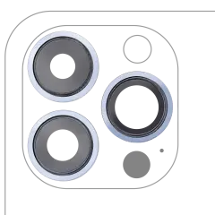Back Camera Lens With Bracket & Bezel Compatible For iPhone 13 Pro / 13 Pro Max (Sierra Blue) (Real Sapphire / Premium)