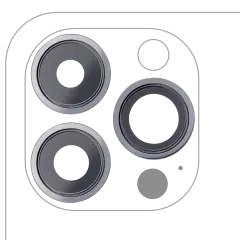 Back Camera Lens With Bracket & Bezel Compatible For iPhone 13 Pro / 13 Pro Max (Aftermarket Plus) (Graphite)