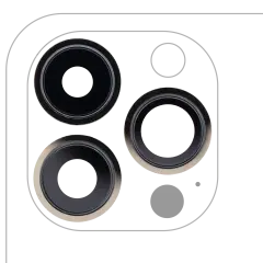 Back Camera Lens With Bracket & Bezel Compatible For iPhone 13 Pro / 13 Pro Max (Aftermarket Plus) (Gold)