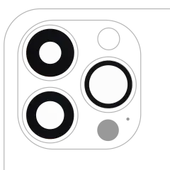 Back Camera Lens (Glass Only) With Adhesive Compatible For iPhone 13 Pro / 13 Pro Max (3 Piece Set) (Aftermarket Plus) (10 Pack)