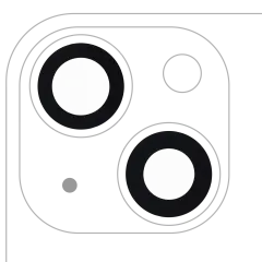 Back Camera Lens (Glass Only) With Adhesive Compatible For iPhone 13 / 13 Mini (2 Piece Set) (Aftermarket Plus) (10 Pack)