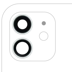 Back Camera Lens With Bracket & Bezel Compatible For iPhone 12 / 12 Mini (Aftermarket Plus) (Green) (10 Pack)