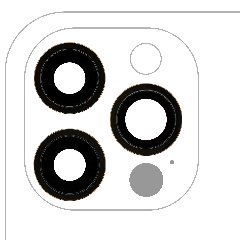 Back Camera Lens With Bracket & Bezel Compatible For iPhone 12 Pro (3 Piece Set) (Aftermarket Plus) (Gold)