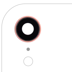 Back Camera Lens With Bracket & Bezel Compatible For iPhone XR (Aftermarket Plus) (Coral) (10 Pack)