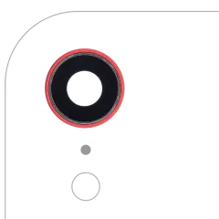 Back Camera Lens With Bracket & Bezel Compatible For iPhone XR (Aftermarket Plus) (Red) (10 Pack)