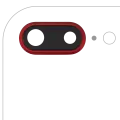 Back Camera Lens With Bracket & Bezel Compatible For iPhone 8 Plus (Red) (10 Pack) (Real Sapphire l Premium)