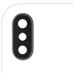 Back Camera Lens With Bracket & Bezel Compatible For iPhone X (Silver)