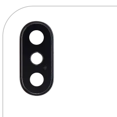 Back Camera Lens With Bracket & Bezel Compatible For iPhone XS / XS Max (Space Gray) (Real Sapphire l Premium) (10 Pack)