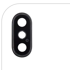 Back Camera Lens With Bracket & Bezel Compatible For iPhone XS / XS Max (Aftermarket Plus) (Space Gray) (10 Pack)