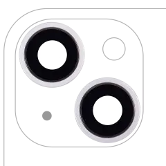 Back Camera Lens With Bracket & Bezel Compatible For iPhone 14 / 14 Plus (2 Piece Set) (Aftermarket Plus) (Purple)