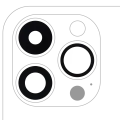 Back Camera Lens (Glass Only) With Adhesive Compatible For iPhone 14 Pro / 14 Pro Max (3 Piece Set) (Aftermarket Plus)