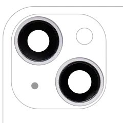 Back Camera Lens With Bracket & Bezel Compatible For iPhone 14 / 14 Plus (2 Piece Set) (Premium) (Purple)