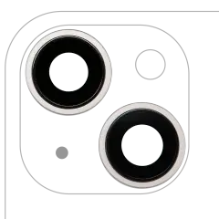 Back Camera Lens With Bracket & Bezel Compatible For iPhone 14 / 14 Plus (2 Piece Set) (Premium) (Starlight)