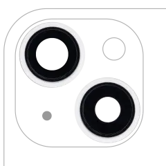 Back Camera Lens With Bracket & Bezel Compatible For iPhone 13 / 13 Mini ( 2 Piece) (Aftermarket Plus) (Starlight)