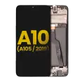 LCD Assembly With Frame Compatible For Samsung Galaxy A10 (A105 / 2019) (International Dual Sim Version) (Refurbished) (Black)