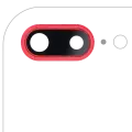 Back Camera Lens With Bracket & Bezel Compatible For iPhone 8 Plus (Red) (10 Pack)