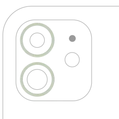 Back Camera Bezel Ring Only Compatible For iPhone 12 / 12 Mini (Green) (2 Piece Set) (10 Pack)