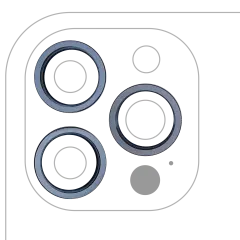 Back Camera Bezel Ring Only Compatible For iPhone 12 Pro Max (Pacific Blue) (3 Piece Set) (10 Pack)