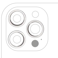 Back Camera Bezel Ring Only Compatible For iPhone 12 Pro Max (Silver) (3 Piece Set) (10 Pack)