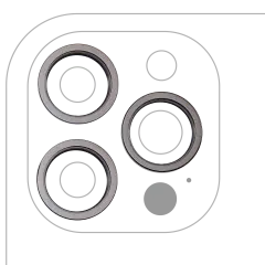 Back Camera Bezel Ring Only Compatible For iPhone 12 Pro Max (Graphite) (3 Piece Set)