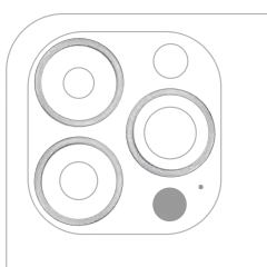 Back Camera Bezel Ring Only Compatible For iPhone 13 Pro / 13 Pro Max (Graphite) (3 Piece Set)