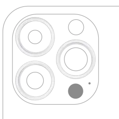 Back Camera Bezel Ring Only Compatible For iPhone 13 Pro / 13 Pro Max (Silver) (3 Piece Set)