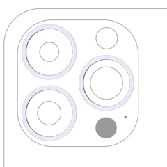 Back Camera Bezel Ring Only Compatible For iPhone 13 Pro / 13 Pro Max (Sierra Blue) (3 Piece Set)