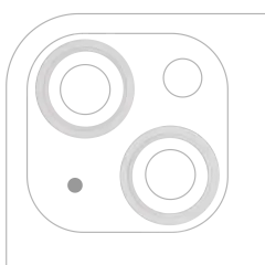 Back Camera Bezel Ring Only Compatible For iPhone 13 / 13 Mini (Starlight) (2 Piece Set)