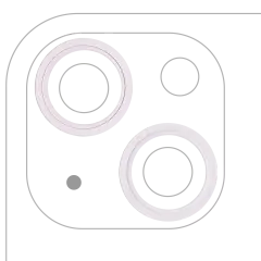 Back Camera Bezel Ring Only Compatible For iPhone 13 / 13 Mini (Pink) (2 Piece Set)