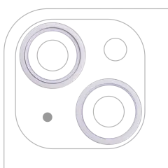 Back Camera Bezel Ring Only Compatible For iPhone 14 / 14 Plus (Purple) (2 Piece Set)