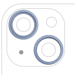 Back Camera Bezel Ring Only Compatible For iPhone 14 / 14 Plus (Blue) (2 Piece Set)