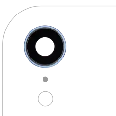 Back Camera Lens With Bracket & Bezel Compatible For iPhone XR (Aftermarket Plus) (Blue) (10 Pack)