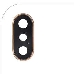 Back Camera Lens With Bracket & Bezel Compatible For iPhone XS / XS Max (Gold) (Real Sapphire l Premium)