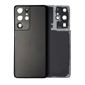 Back Cover Glass With Camera Lens Compatible For Samsung Galaxy S21 Ultra (Service Pack) (Phantom Black)