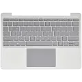 Top Case Assembly With Touchpad And Keyboard Compatible For Microsoft Surface Laptop Go (1943) (Silver) (US Keyboard)