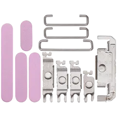 Hard Buttons (Power / Volume / Switch) Compatible For iPhone 16 / 16 Plus (Pink)