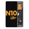 OLED Assembly With Frame Compatible For Samsung Galaxy Note 10 Lite (Refurbished) (Aura Glow / Silver)