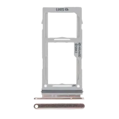 Dual Sim Card Tray Compatible For Samsung Galaxy S10 / S10 Plus / S10E (Ceramic White)